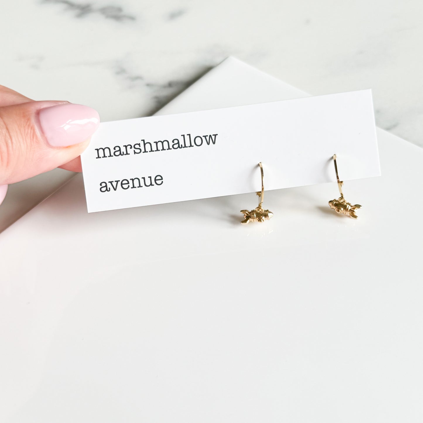 Gold Plated Spaceship Huggies