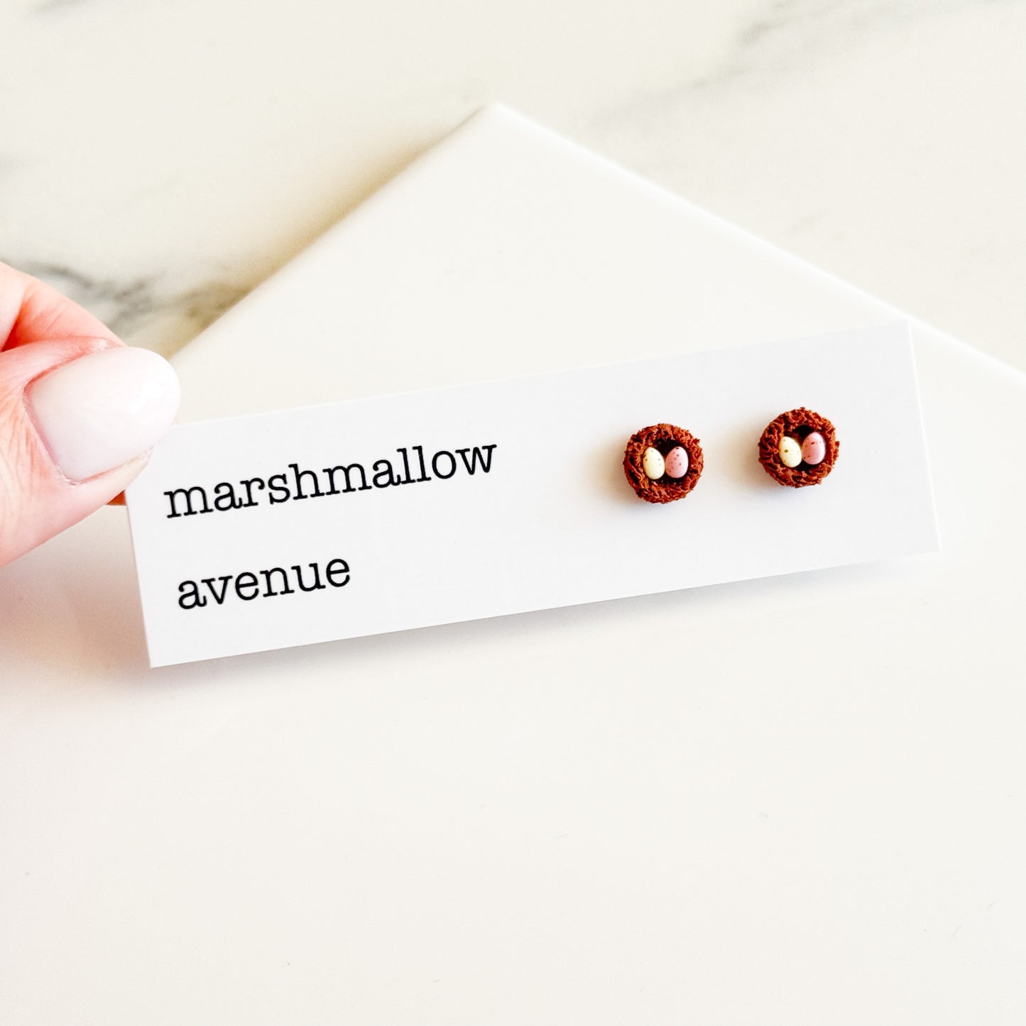 Chocolate Egg Nest Studs