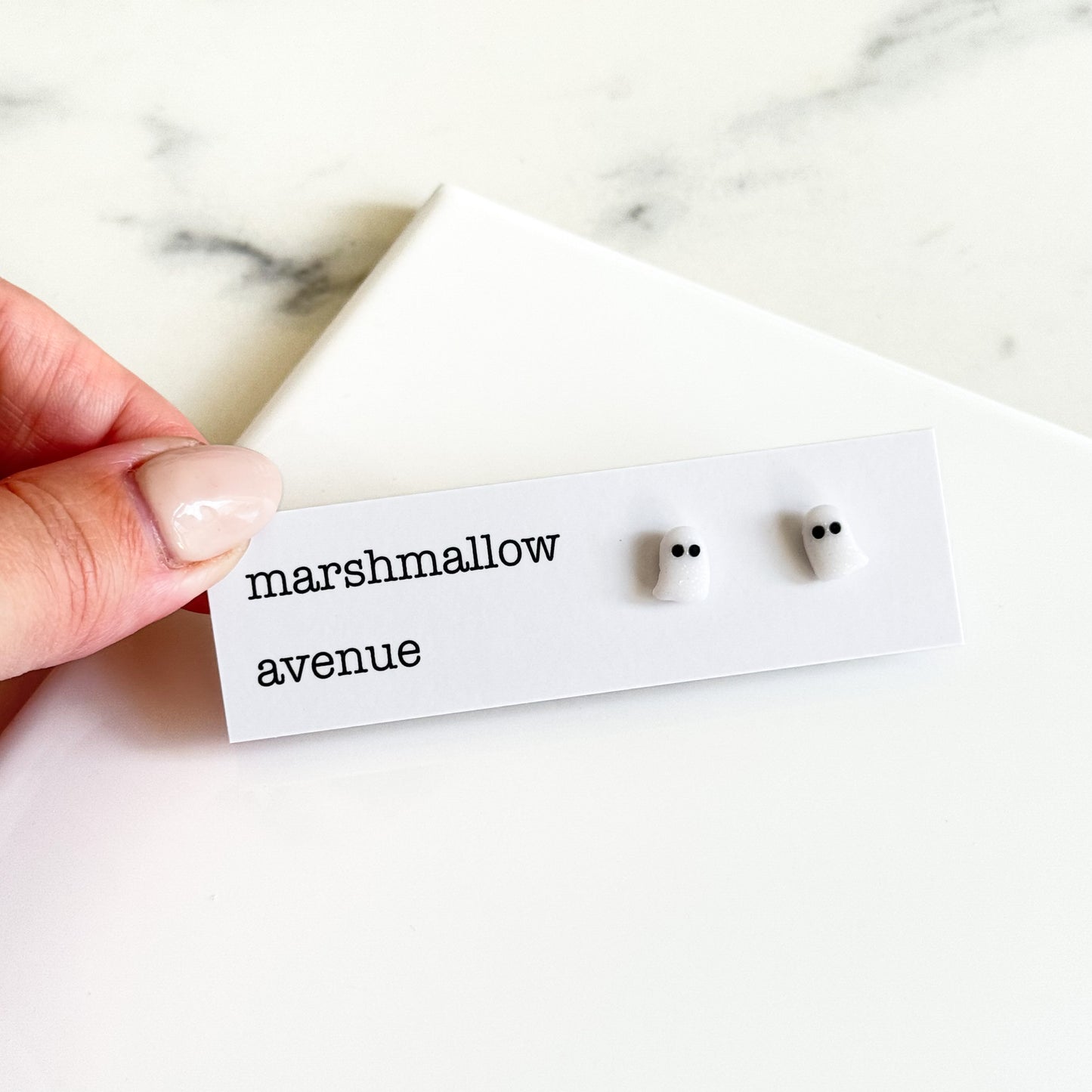 Glittery Ghost Studs