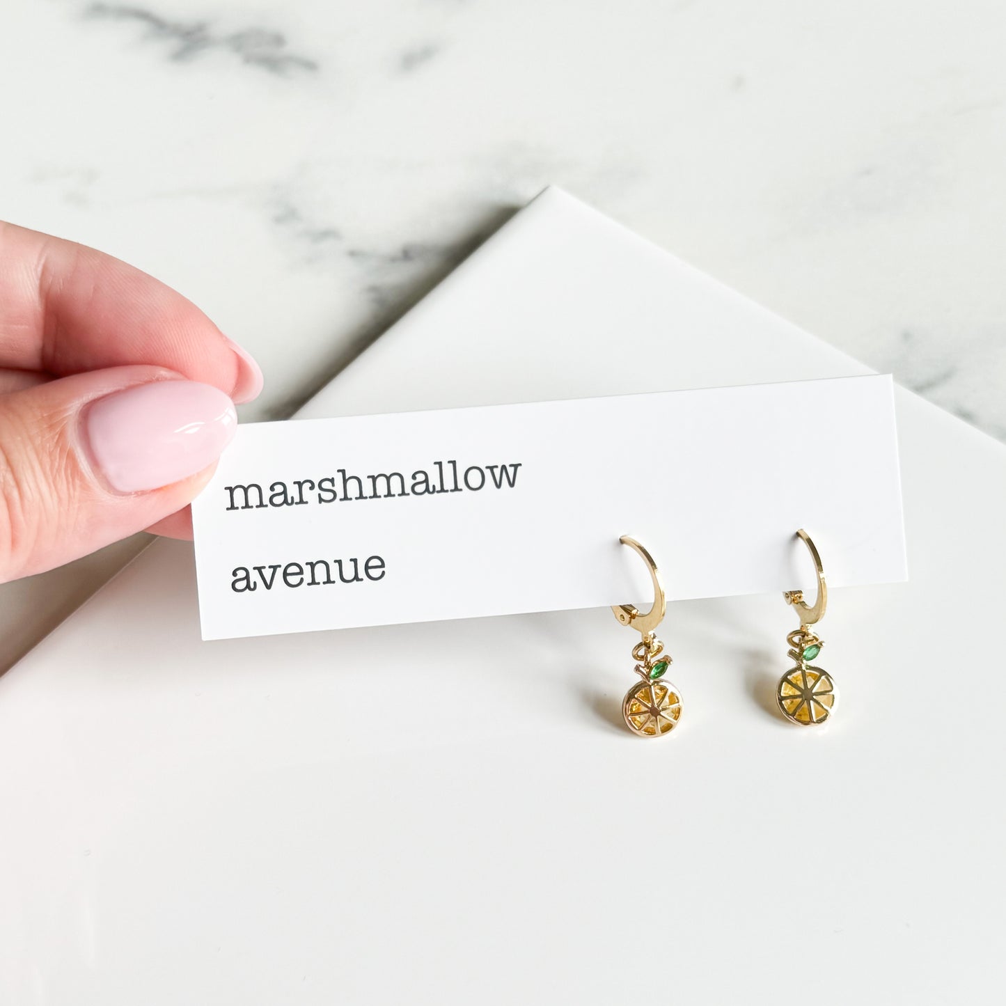 Gold Plated Cubic Zirconia Lemon Huggies