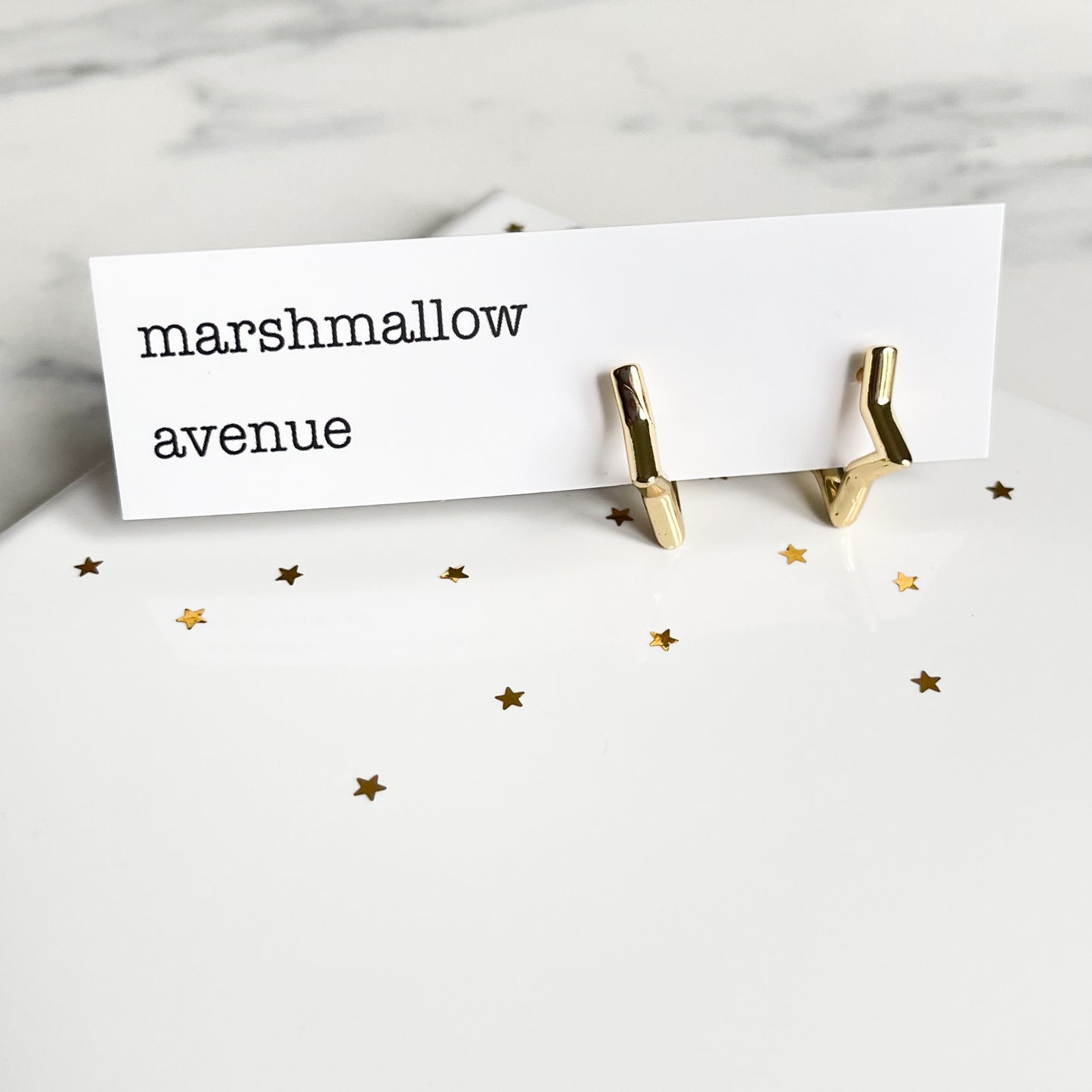 Gold Plated 3D Star Huggies