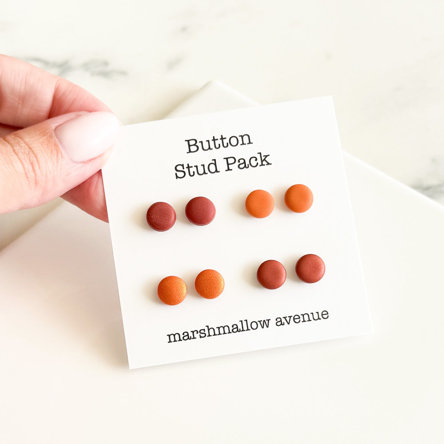 Autumn Shades Button Stud Pack
