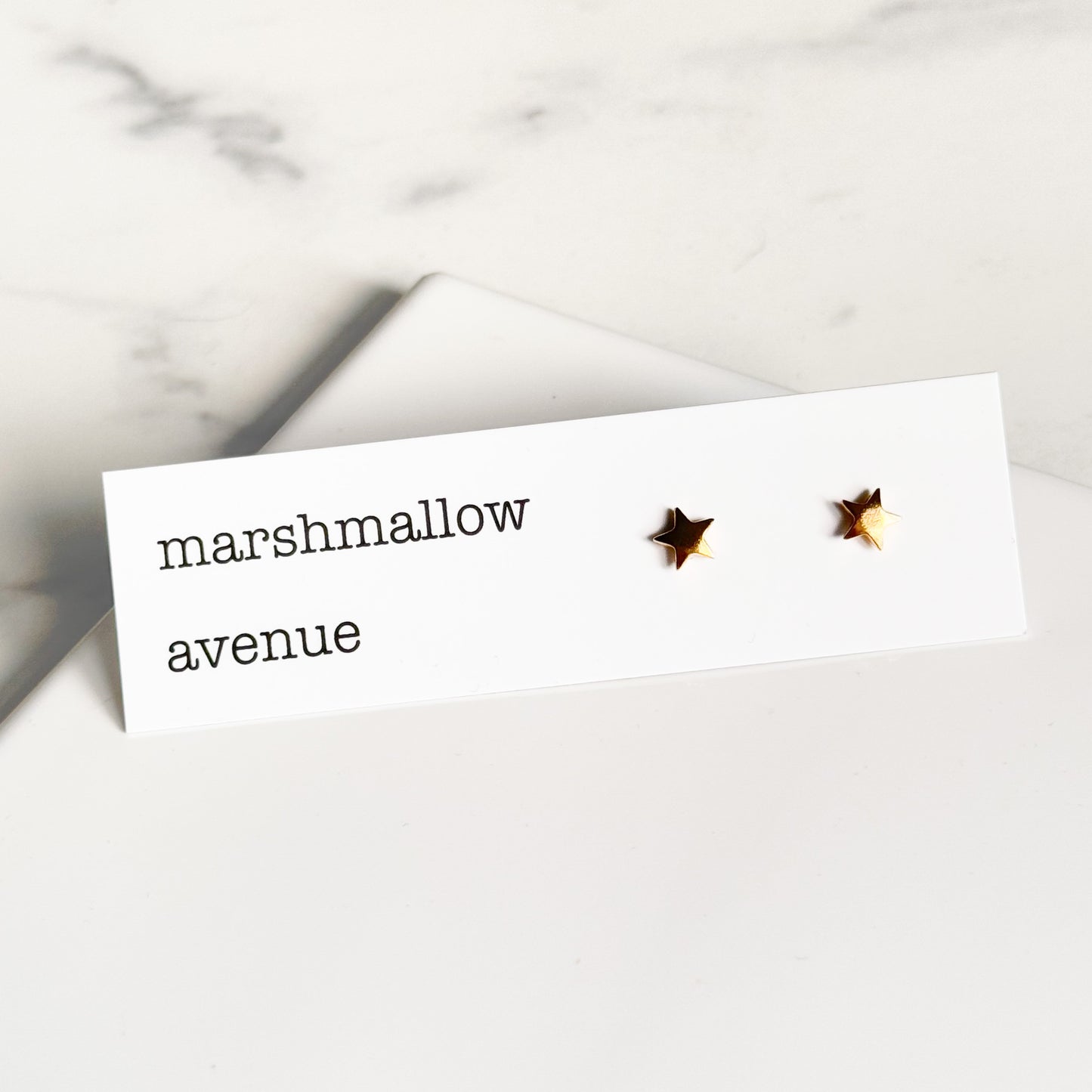 Gold Plated Solid Star Studs