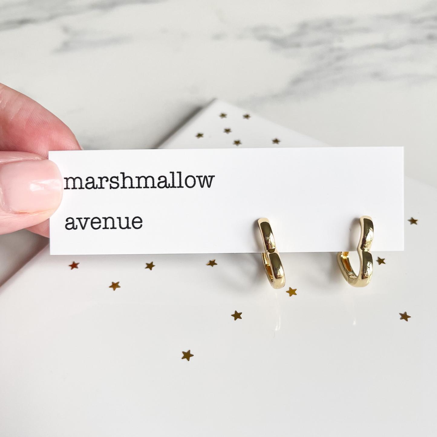 Gold Plated 3D Heart Huggies