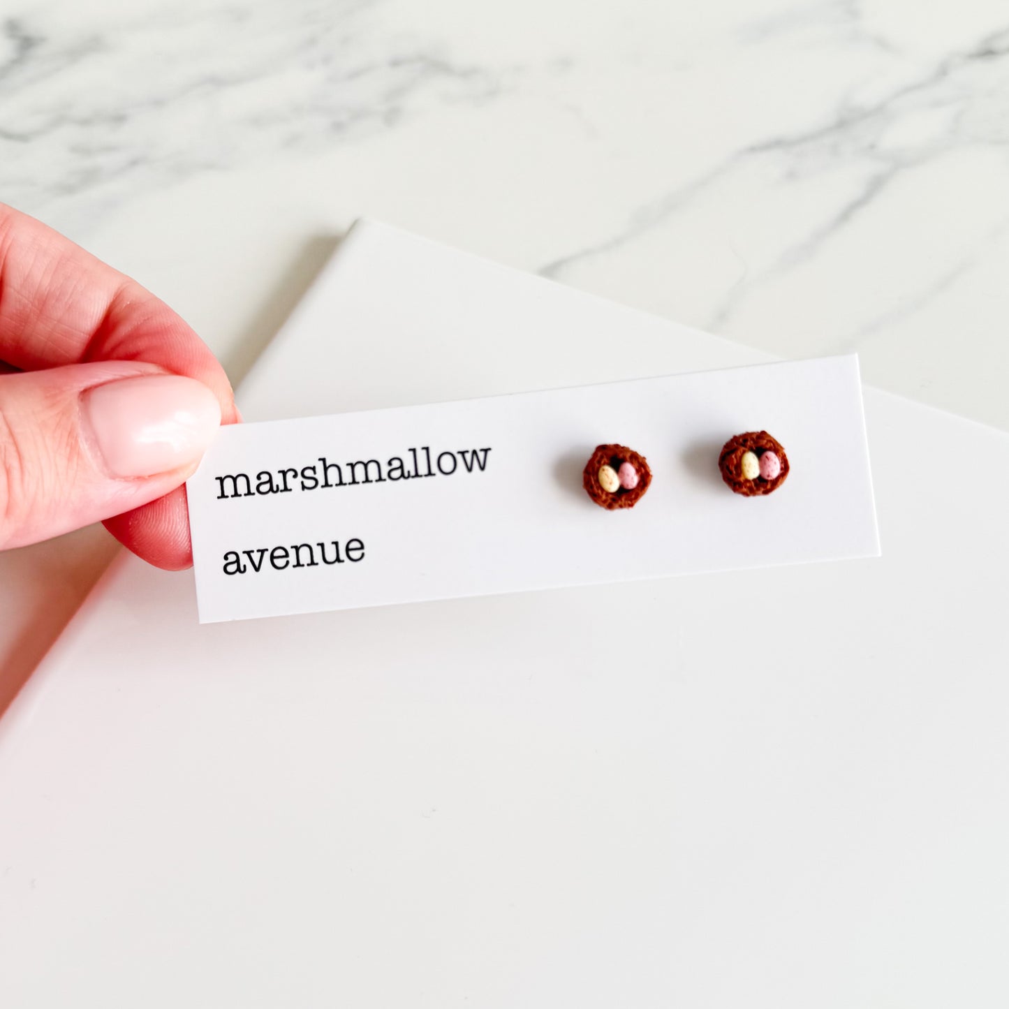 Chocolate Egg Nest Studs