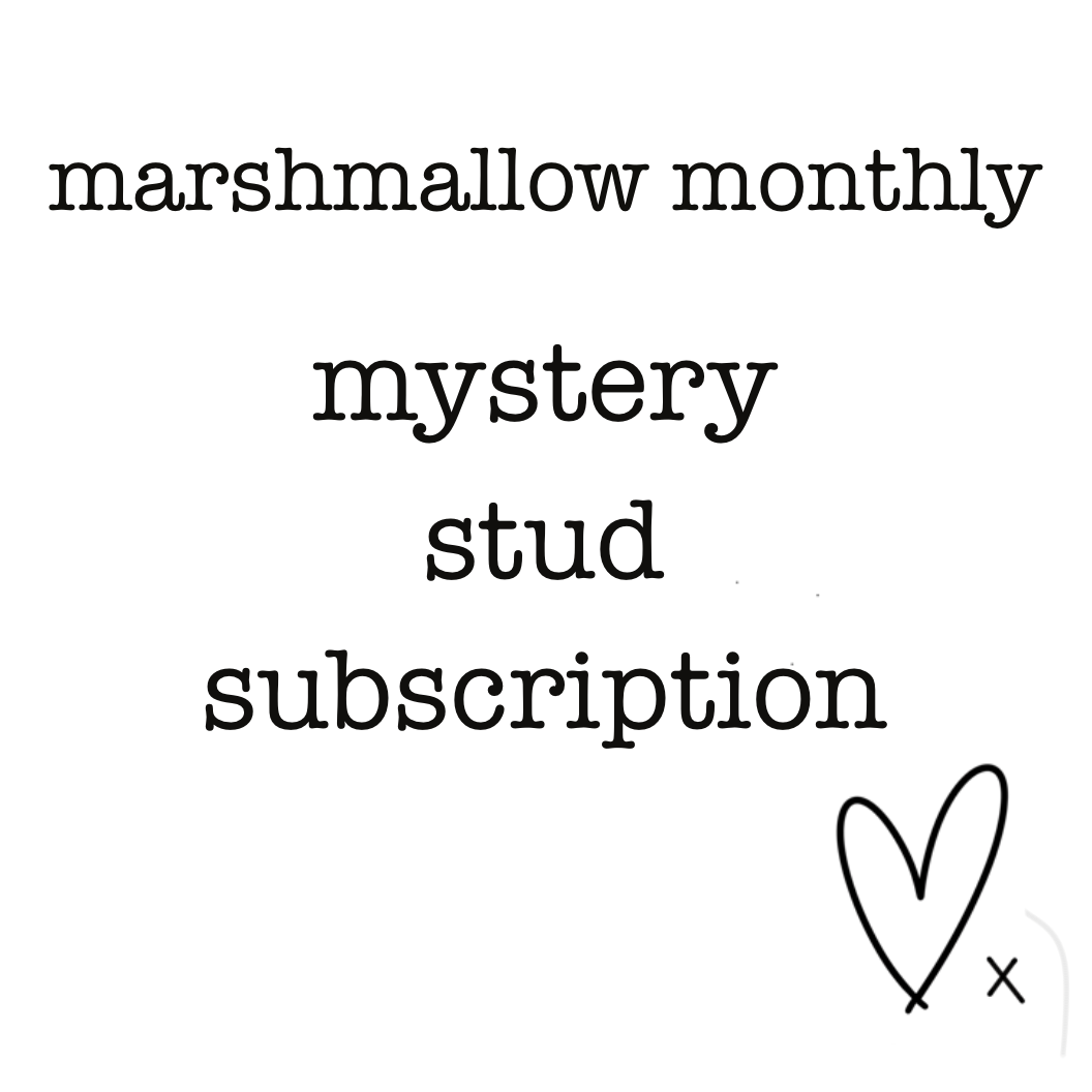 Marshmallow Monthly Mystery Stud Subscription