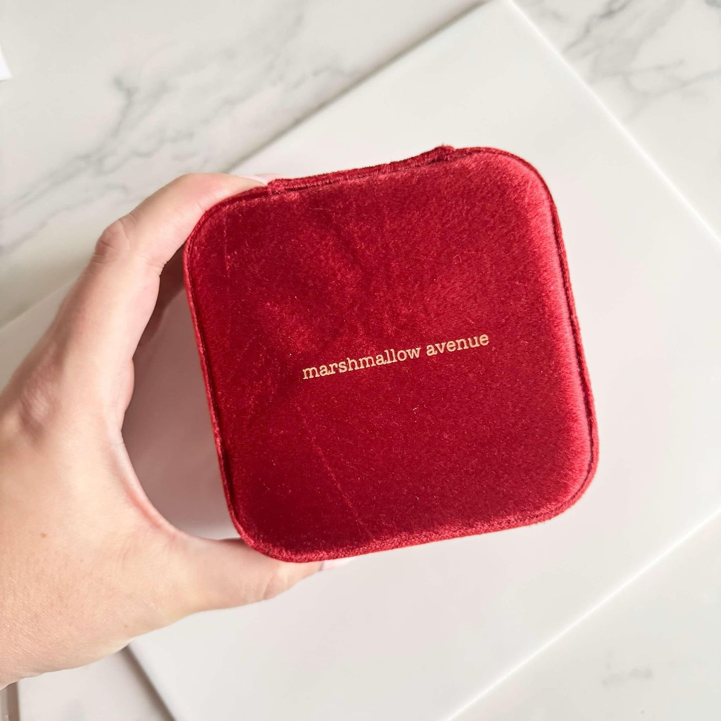 Marshmallow Avenue Jewellery Box Red Velvet