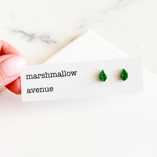 Dew Drop Leaf Studs