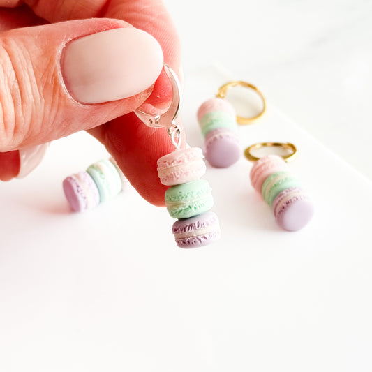 Pastel Macaron Stack Huggies