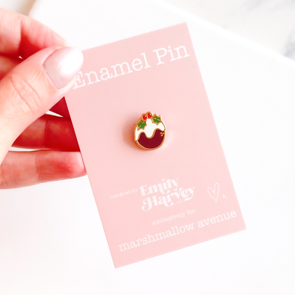 Christmas Pudding Enamel Pin