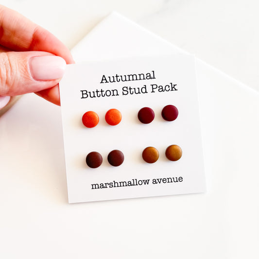 Autumn Button Stud Pack