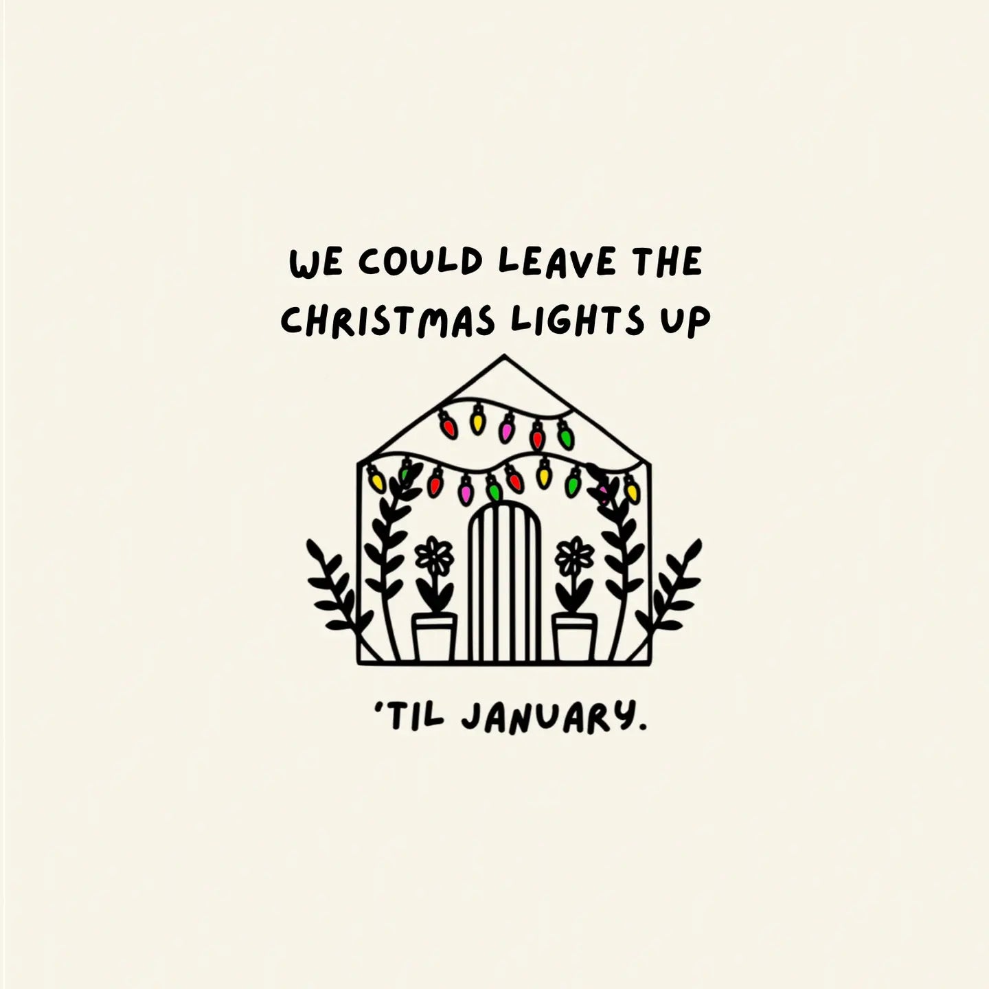 CHRISTMAS LIGHTS A5 PRINT