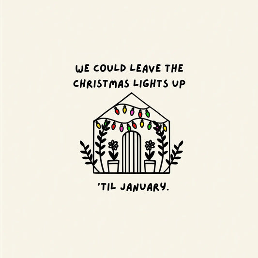 CHRISTMAS LIGHTS A5 PRINT