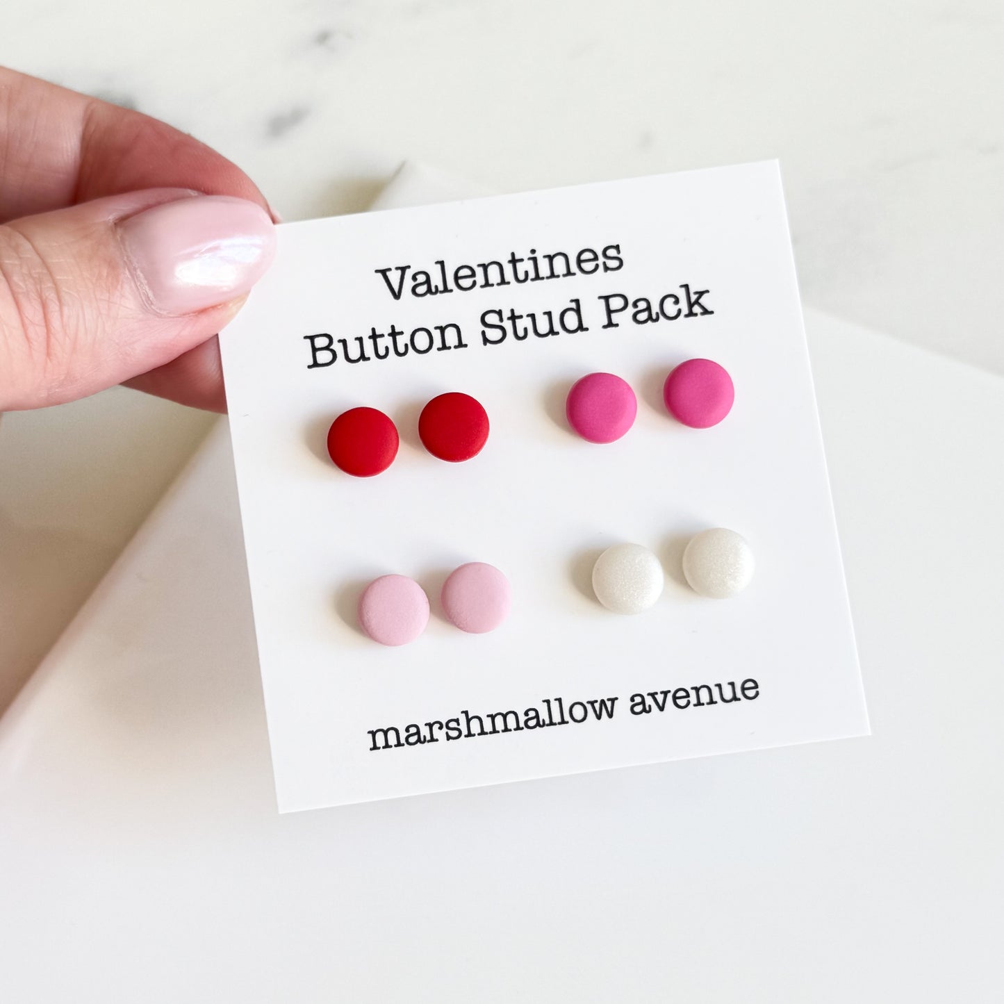 Valentines Button Stud Pack