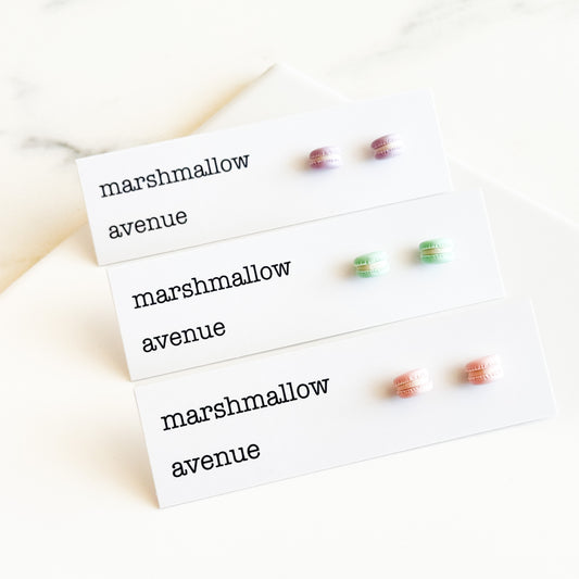 Pastel Macaroon Studs
