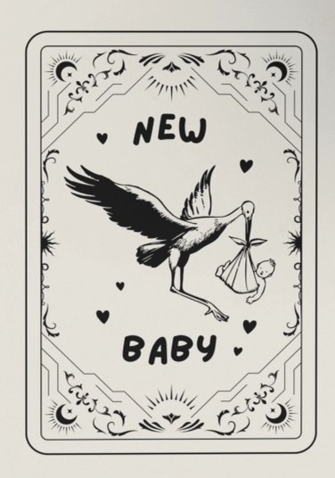 NEW BABY TAROT CARD