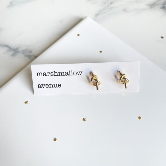 Gold Plated Knot Studs