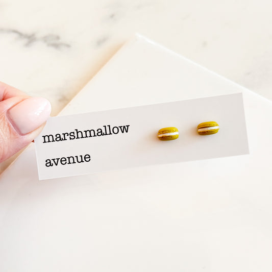 Pistachio Macaron Studs