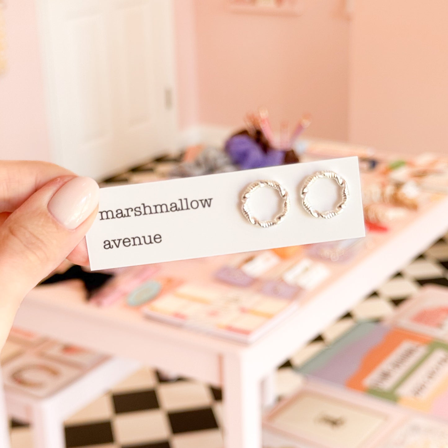 Silver Plated Circle Studs