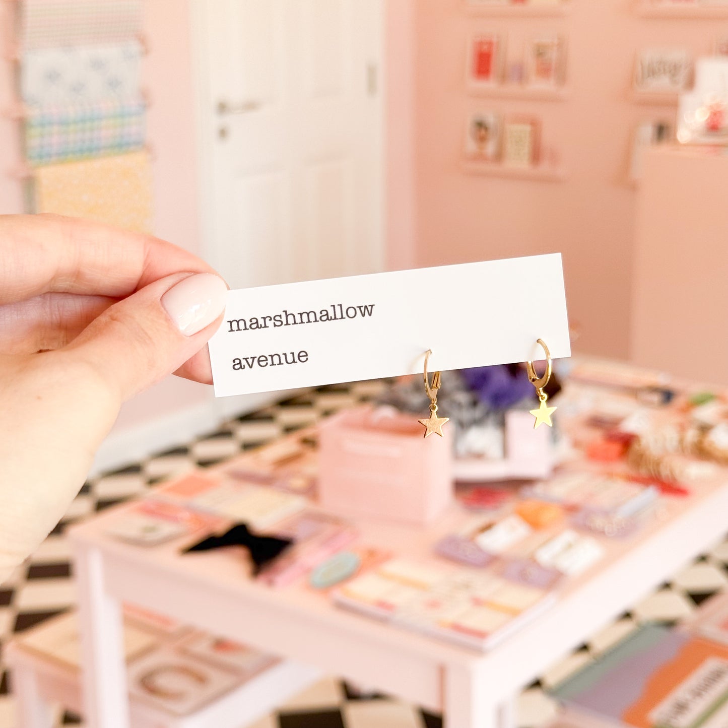 Gold Plated Dainty Star Huggies