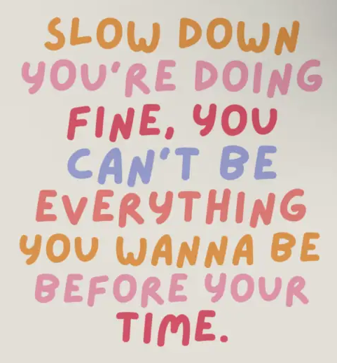 SLOW DOWN CARD COLOUR