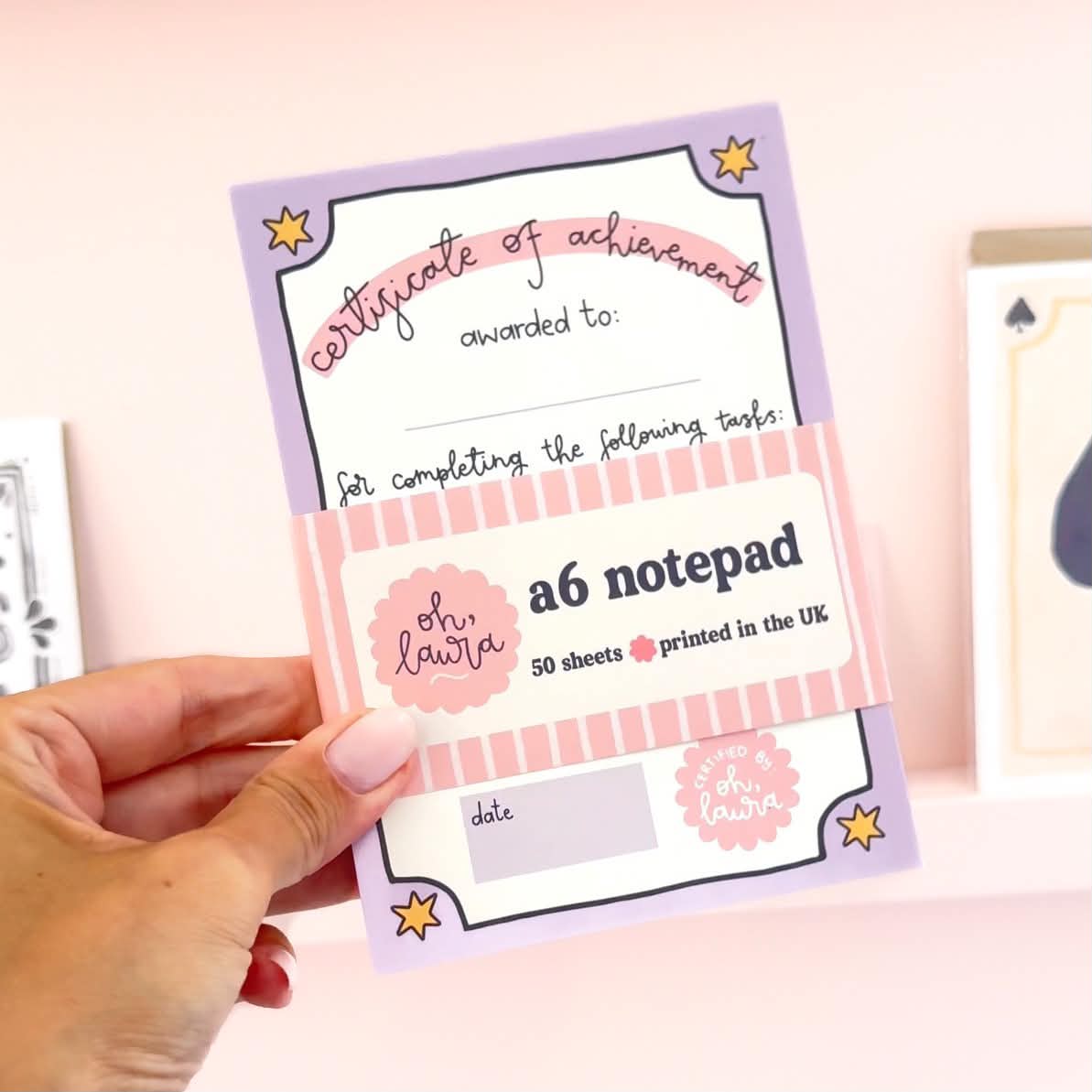 Certificate of Achievement Note Pad